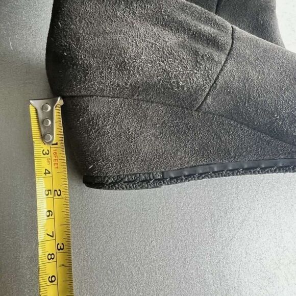 Franco Sarto Abela Suede Over-the-Knee Charcoal Gray Zip Boots Sz 6 - Picture 13 of 13
